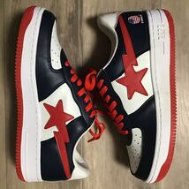 ★新品★ レザー BAPESTA スニーカー 28cm US10 NAVY a bathing ape BAPE STA shoes sneakers エイプ ベイプ ベイプスタ スニーカー w4_画像2