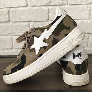 Canvas × レザー BAPESTA スニーカー 27cm US9 1st camo a bathing ape BAPE STA shoes sneakers エイプ ベイプ ベイプスタ NIGO 迷彩 i0