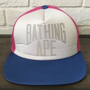 ★新潟限定★ BAPE New York Logo メッシュ キャップ a bathing ape Niigata color trucker hat cap エイプ ベイプ NYC 帽子 NIGO m32