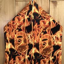 ★XL★ BAPE FLAME フルジップ パーカー a bathing ape BAPE fire full zip hoodie エイプ ベイプ アベイシングエイプ mz0_画像4