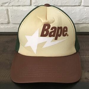 ★鹿児島限定★ BAPESTA logo メッシュ キャップ a bathing ape BAPE sta trucker hat cap エイプ ベイプ kagoshima limited NIGO star 616