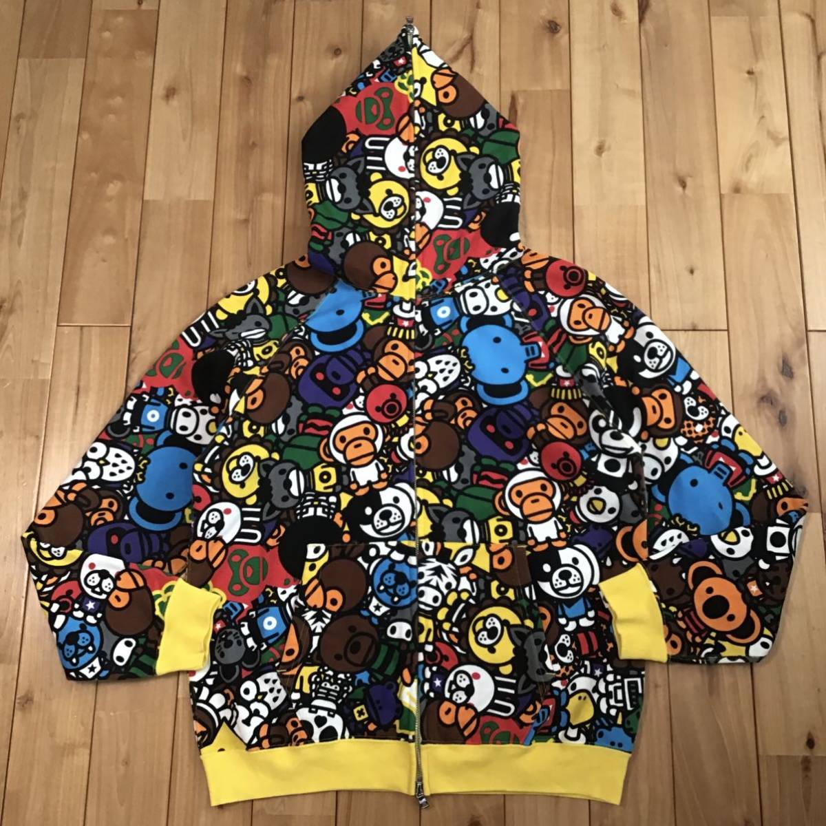 BAPEマイロBABY MILOサファリシャークパーカーエイプ未使用汚れ有り-