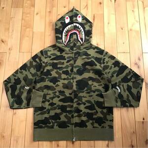 ★XL★ Windstopper 1st camo green シャーク パーカー shark full zip hoodie a bathing ape BAPE エイプ ベイプ アベイシングエイプ m98