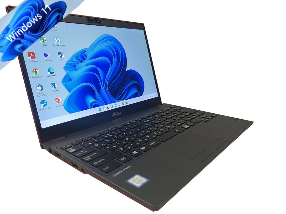 富士通U937/R 7300U/8GB/SSD512GB/Office/薄型01 PC/タブレット ノート