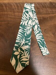  beautiful *COMME des GARCONS HOMME DEUX* green plant pattern necktie * Comme des Garcons Homme du