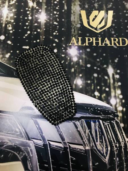 1ABK★新品★トヨタ ALPHARD アルファード 30系 前期 後期★純正シフトノブ専用 ブラックストーン ステッカー★カスタマイズ キラキラ