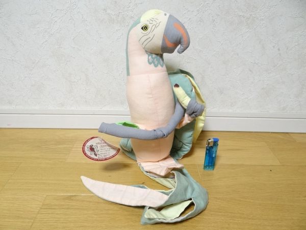 Совершенно новая винтажная мягкая игрушка 80-х годов HANDMADE CREATION ручной работы с попугаем, тропической птицей, 90 см, можно повесить, оригинал в стиле ретро, плюшевая игрушка, животное, другие