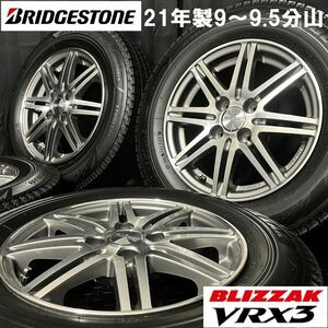 21年製9～9.5分山★ブリヂストン VRX3 175/70R14&KYOHOアルミ 4本 B230310-B1 アクア ヴィッツ ヤリス フィット キューブ等/スタッドレス