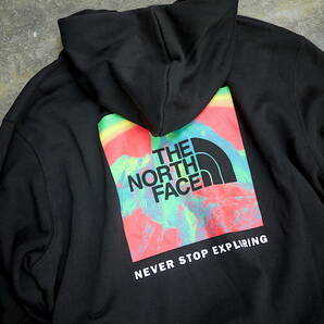 新品 海外限定 XL/THE NORTH FACE バックプリント スウェット パーカー レインボー 裏起毛 ノースフェイス BOX NSE PO HOODIEの画像1