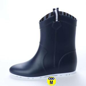  new goods [18034-NAV-M]M size 23.0cm~23.5cm lady's middle height rain boots, rain shoes, boots, Secret boots, stock one . sale 