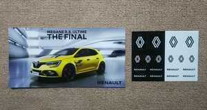 ルノー RENAULT メガーヌR.S.ウルティム MEGANE R.S. ULTIME THE FINAL ポストカード 特製ステッカー 2点セット 東京オートサロン2023 