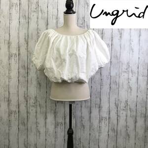 Ungrid Ungrid linen. объем off shoru блуза F размер "теплый" белый здоровый . видеть . возможно S10-211 USED