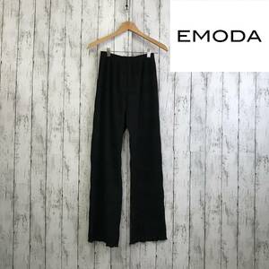 EMODA　エモダ　シャーリングラフパンツ　Fサイズ　ブラック　S10-218　USED