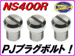 パワージェットプラグボルト シルバー [ジュラルミン削り出し] NS400R NC19 PJ 【DMR-JAPANオリジナル】