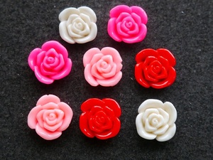  plastic parts handicrafts * accessory parts rose parts 8 piece set deco parts 