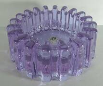 ☆04J■越田ガラス　KOSHIDA　GLASS　ガラス製　　薄い紫/水色　灰皿■光源により色が変わります_画像1