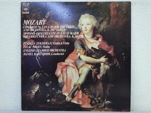 LP レコード PINCHAS ZUKERMAN ピンカス ズーカーマン 他 MOZART VIOLIN CONCERTO モーツァルト ヴァイオリン協奏曲 【E+】 E471D