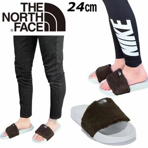 ノースフェイス サンダル NS98L83A ファーサンダル 韓国モデル ダークブラウン 24.0cm ユニセックス THE NORTH FACE CAMP FLEECE 新品