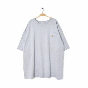 【送料無料】 カーハート ルーズフィット Tシャツ 灰 ライトグレー CARHARTT 大きいサイズ メンズ3XL 古着 @BZ0010