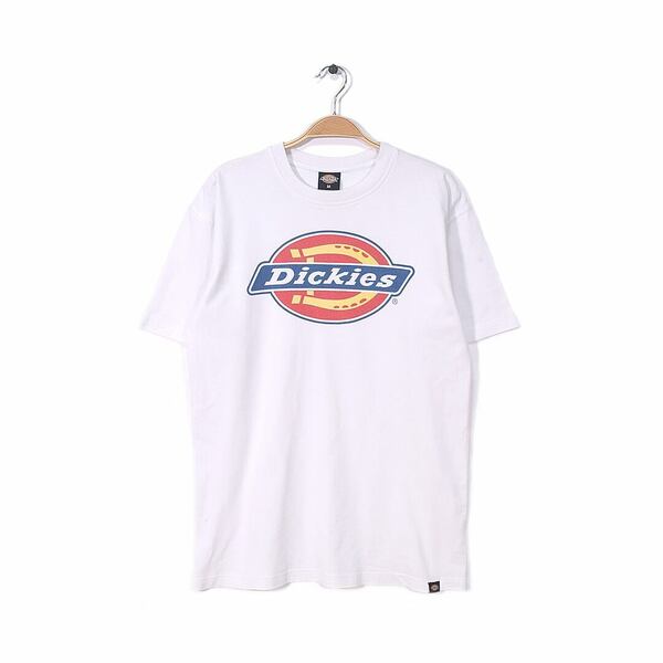 【送料無料】 ディッキーズ ビッグロゴ Tシャツ 白 ホワイト DICKIES メンズM アメカジ 古着 @BZ0017