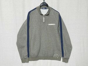 [Polo Ralph Laulen] Polo Ralph Lauren half Zip sweat sweatshirt . gray reverse side nappy size LL