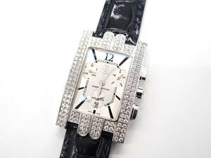 A1 Harry Winston avenue Chrono diamond K18WG gentleman for quarts 