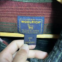 ■ WOOLRICH ウールリッチ グラデーション ボーダー シャモアクロス？ 長袖 ボタンダウン シャツ サイズL アメカジ フランネル ■_画像7