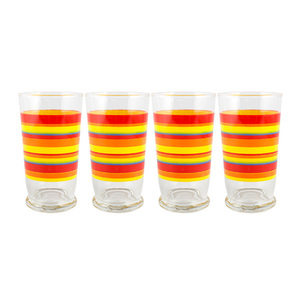  tableware anchor ho  King stripe juice glass 9oz/266ml 4 piece set Anchorhocking America miscellaneous goods 