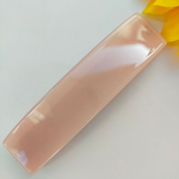 ピンク四角形バレッタ 10.2cm/2.3cm アセテート 髪飾り NO.39