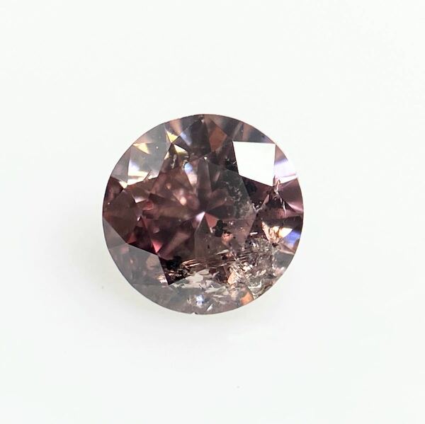 ０．１８６ct　ＦＡＮＣＹ　ＤＥＥＰ　ＢＲＯＷＮＩＳＨ　ＰＩＮＫ　Ｉ２　ラウンドブリリアント　ピンクダイヤモンドルース