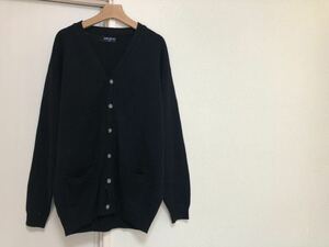 90s Vintage Old UNIQLO Uniqlo black black wool cardigan size XL big size!