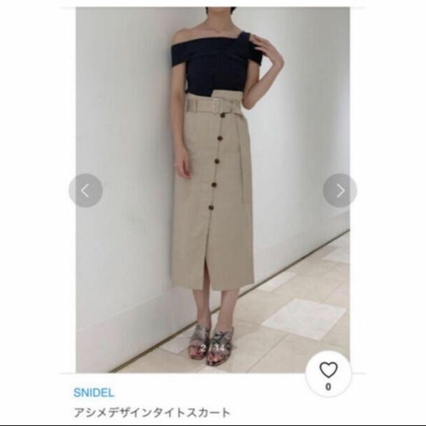 スナイデル　アシメデザインタイトスカート