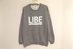 Z10852:LIBE BRAND UNIVS.（ライブ ブランド ユニバース）裏起毛スウェット/杢灰/XL