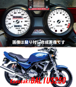 【Bネコポス送料込】カワサキZRX250（バリオス21000ｒｐｍ）通常メーターツール（透過加工なし）