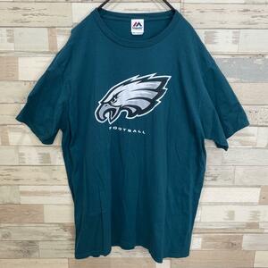 Majestic NFL フィラデルフィア・イーグルス Tシャツ XL グリーン　アメフト