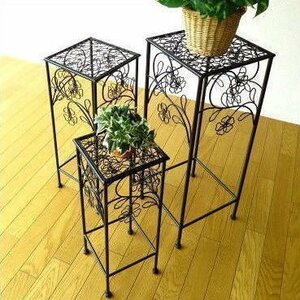  stand for flower vase flower stand iron set lovely antique stylish iron square stand free shipping ( one part region excepting ) ebn6573