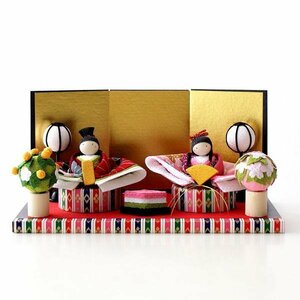 Art hand Auction Hina dolls, Hina dolls, ornaments, crepe craft, objects, stylish, crepe craft, elegant prince and princess decorations, free shipping (excluding some areas) mzk8722, Interior accessories, ornament, Japanese style