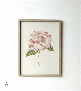 アートパネル 植物 アートフレーム ウォールアート アンティーク 薔薇の花のレトロな額絵 【Aタイプ】 送料無料(一部地域除く) dcr8960a