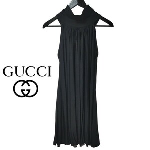  Gucci GUCCI One-piece платье колено длина безрукавка чёрный черный 