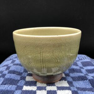 茶碗　夢楽窯　茶道具 陶磁器　和食器　アンティークH6(P1-4)