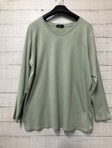 新品☆6L♪黒・ベージュ・グリーン系♪綿Vネック長袖Tシャツ3枚♪ロンT☆s625_画像4