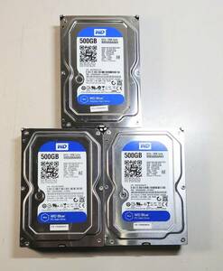 KN3383 【中古品】3個セット Western Digital WD5000AAKX HDD 500GB