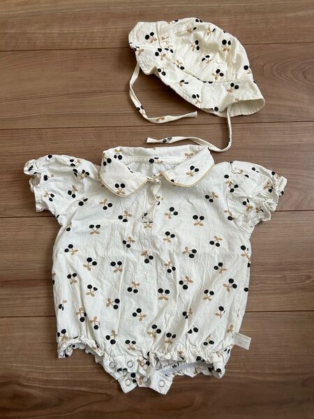 韓国ベビー服 ロンパース オシャレ かわいい 女の子 さくらんぼ