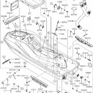 Kawasaki ULTRA310XSE'17 OEM section (Hull) parts Used [X2210-24]の画像3