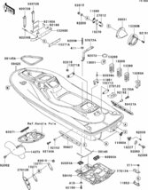 Kawasaki 900STX'05 OEM section (HullE2) parts Used [K1808-27]_画像3