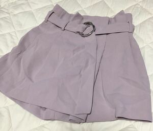  Cecil McBee CECIL McBEE pink belt attaching culotte skirt thick side fastener firmly did cloth 