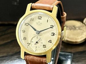 * ultra rare * Smith Deluxe * wristwatch * men's * stainless steel * hand winding * antique ** hand winding /1950S/ England / men's / Vintage / gold color /