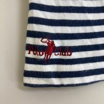 【Polo Club ポロ　シャツ　半袖　襟付き】ブルー×ホワイト　ボーダー柄　レディース　Lサイズ　トップス　古着【C6-1④】0306_画像9