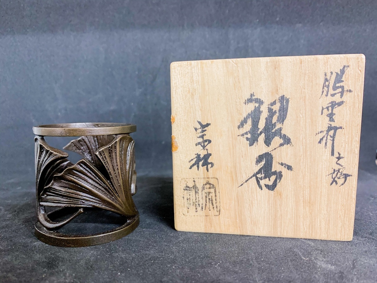 茶道具 淡々斉好写 壺々、銀杏透竹蓋置 正規品セール fabiolandert.com