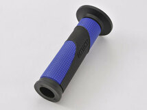 デイトナ DAYTONA GRIPPY GRIP グリッピーグリップ φ22.2ハンドル用 【GG-D-TAPERD-BASE】 ブラック×ブルー 122mm エンド貫通 25154_画像2